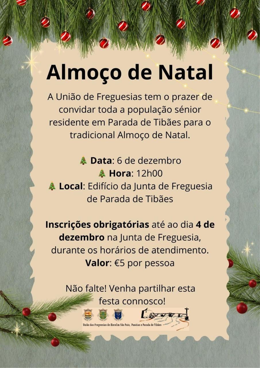Almo&ccedil;o de Natal Parada de Tib&atilde;es